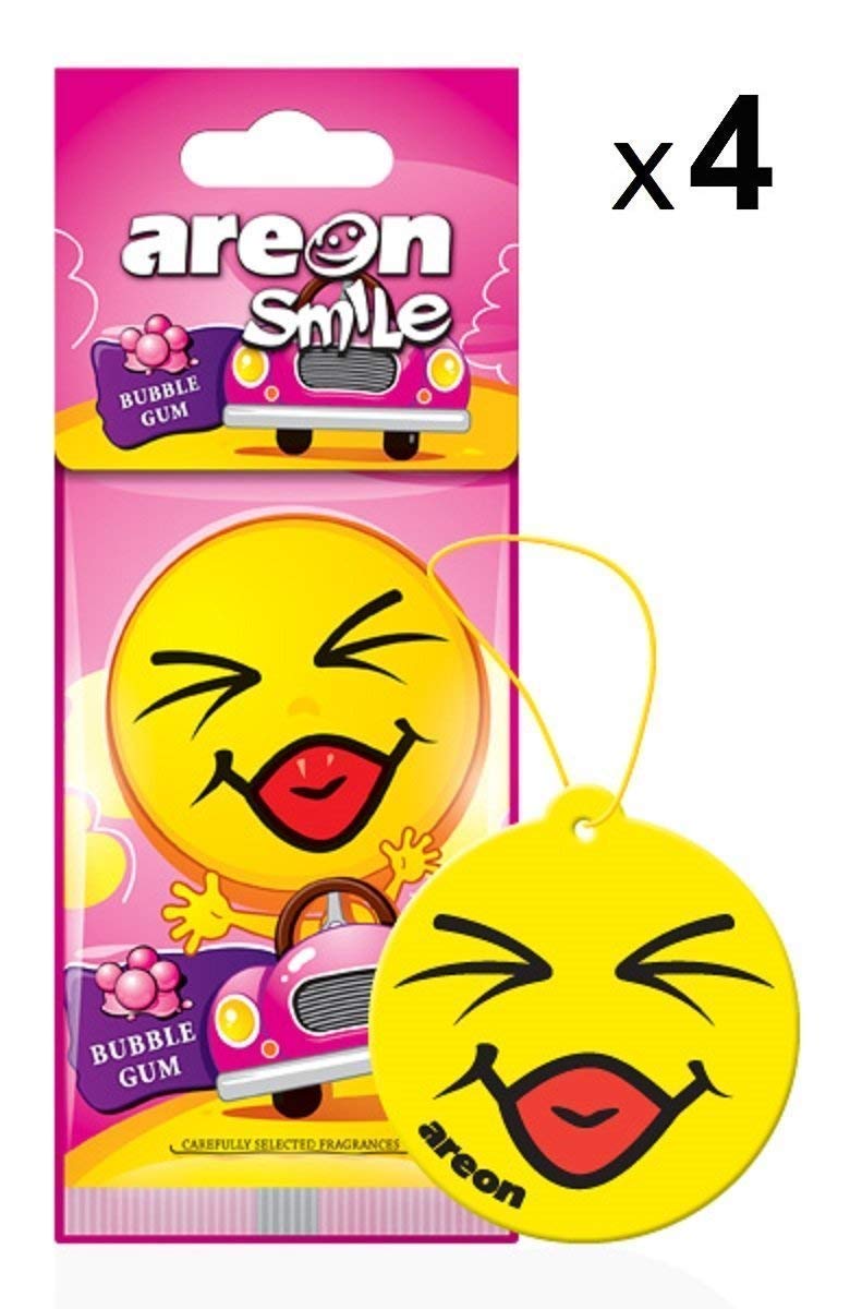 AREON Smile I Emoji Design Hanging Car Air Freshener I Assorted Scents (24 Pack) - Image 3
