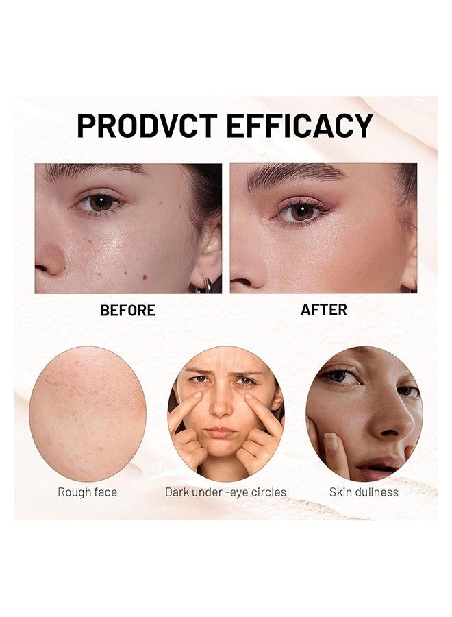 zephoco Concealer,Double-ended Concealer Stick Foundation Stick with Built-in Soft Brush and Natural Finish Concealer Foundation Sticks for Multi-Use Face Makeup (Ivory white) - Image 4