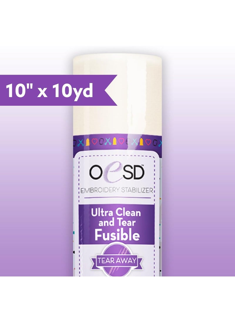 OESD OESD Ultra Clean and Tear Fusible Embroidery Stabilizer 10 x 10 Yd Roll  - Image 2