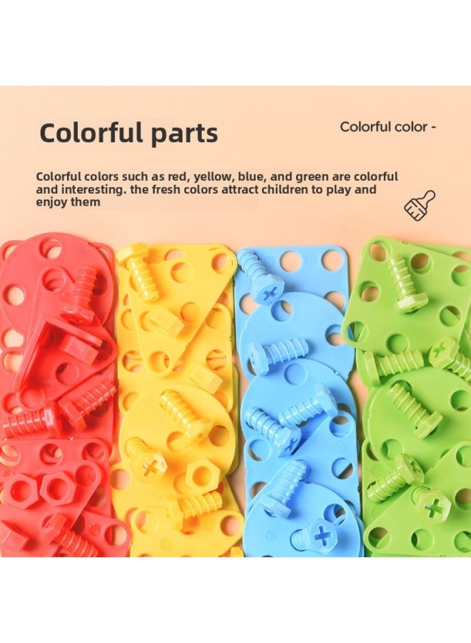 Children Twist Screws To Assemble Toy Toolbox Baby Hands-on Disassembly And Assembly Puzzle Boys Play House Toys-Color:【310 Pieces】 Large Panel Suitcase 3D Three-dimensional Plane (including Electri - Image 3