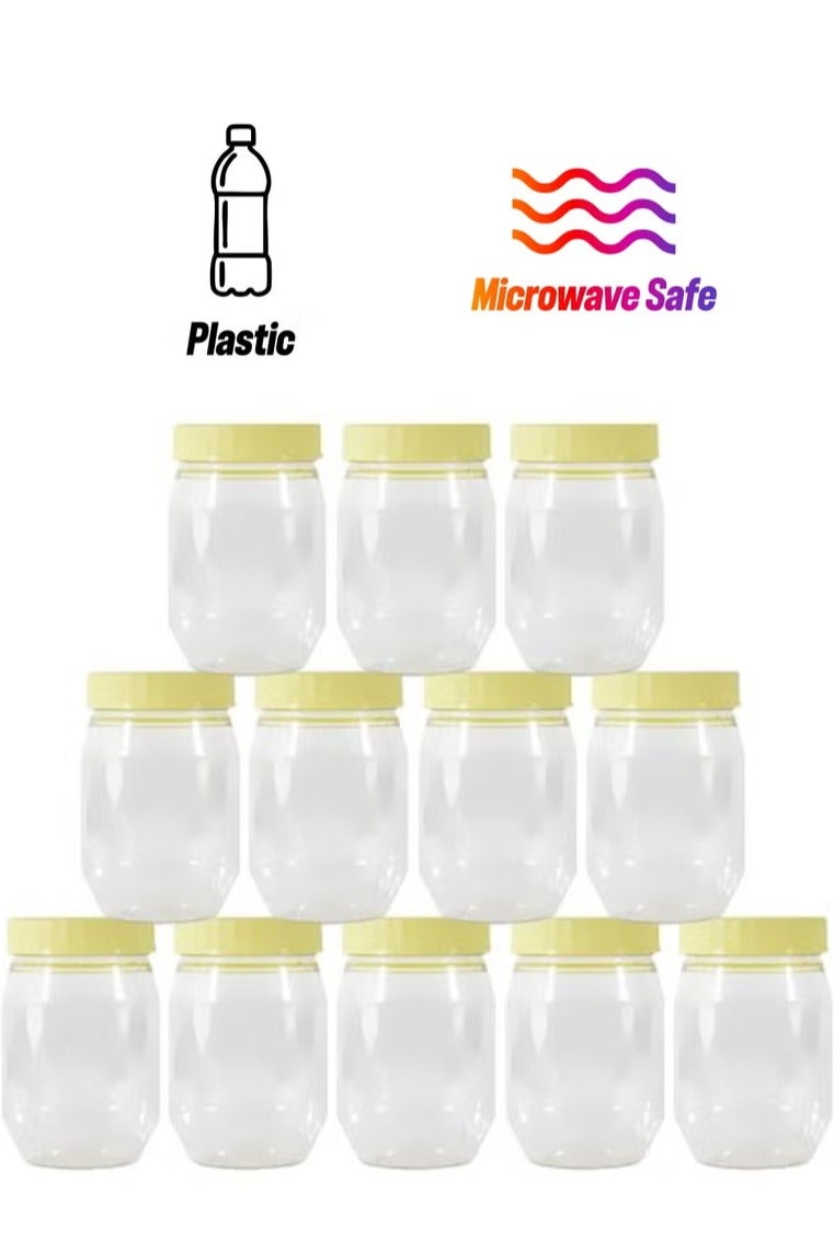Sunpet 12-Piece Plastic Jar Set Clear/Yellow