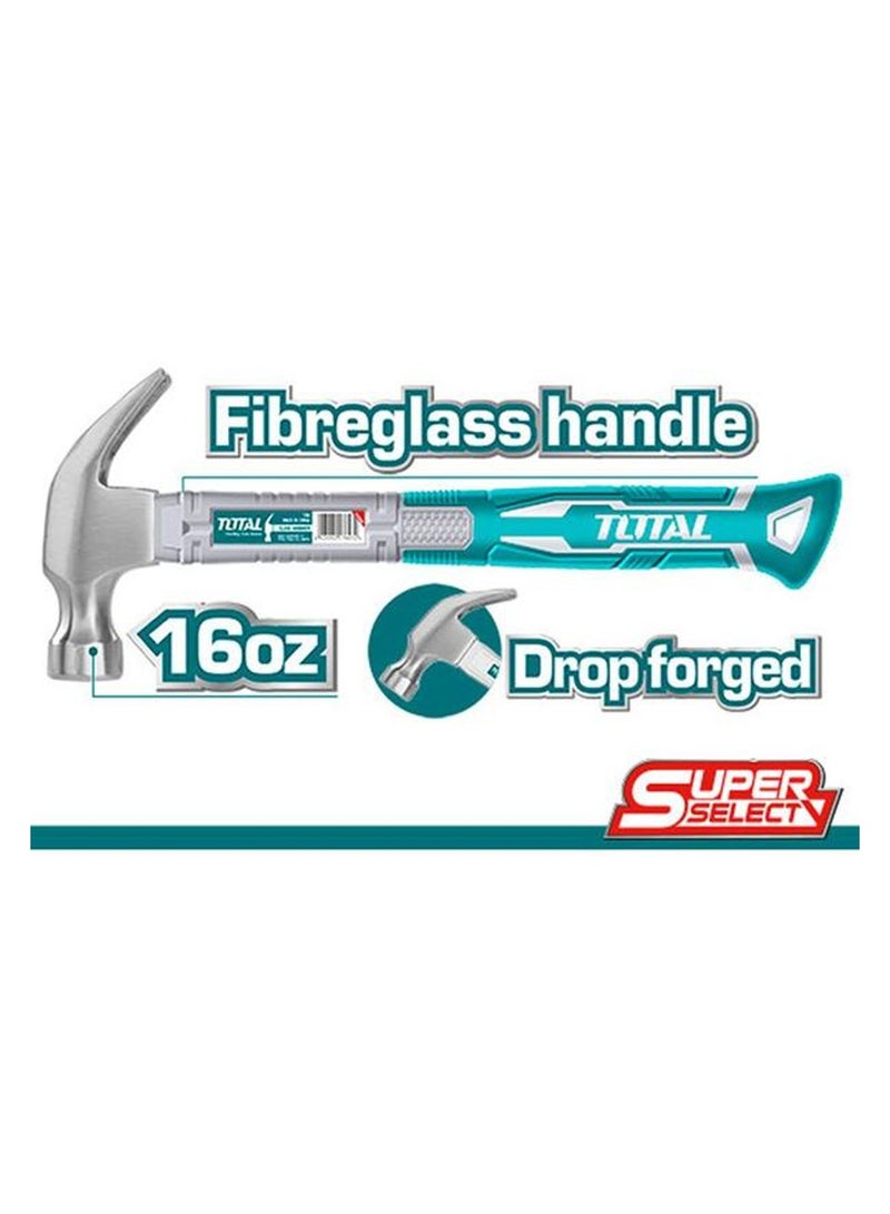 توتال TOTAL مطرقة بمخلب 16 أونصة 450 جرام THTS7316  - Image 3