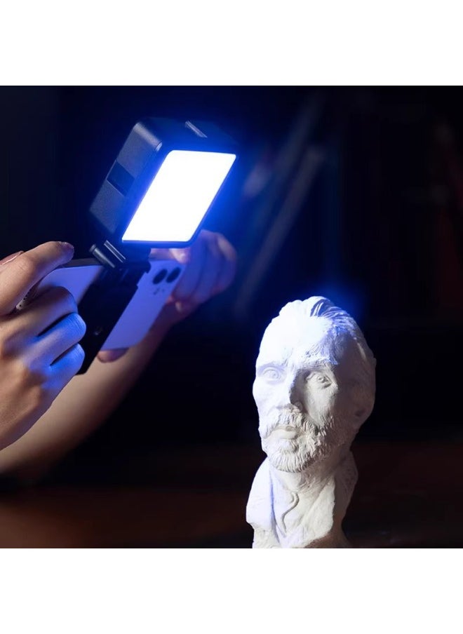 Generic - Mini Portable Fill Light RGB Full Color Selfie Phone Camera Pocket Led Small Vlog Handheld Soft Light-Specifications:No. 24 [RGB Full Color] Fill Light Desktop Bracket Hot Boots A Word Clip Small Pan-tilt - Image 1