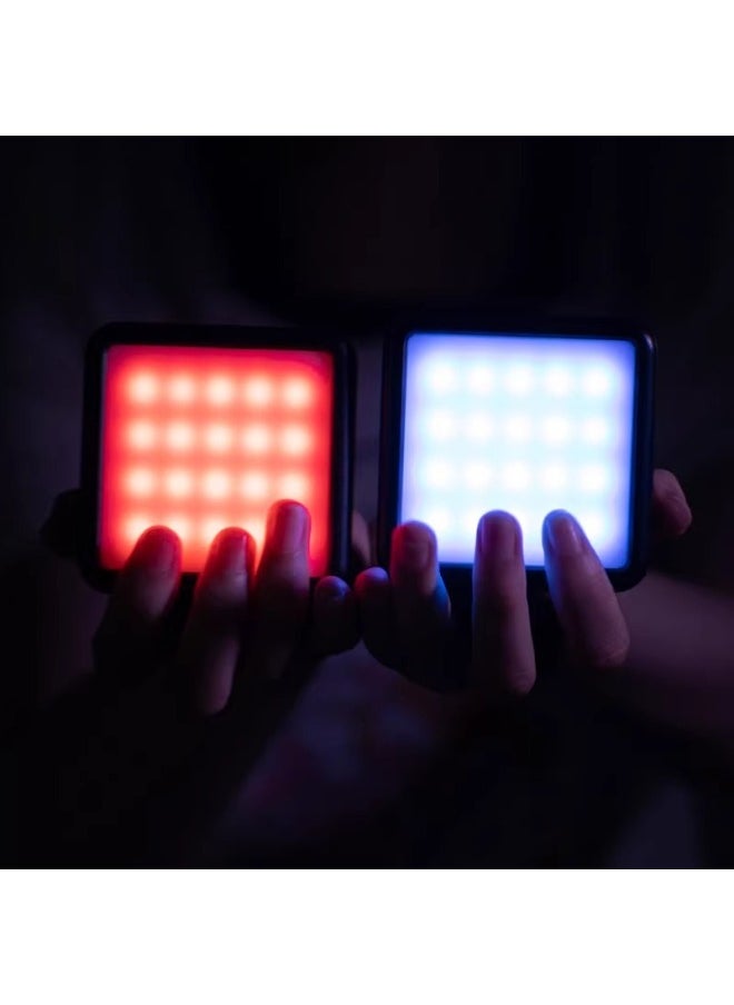 Generic - Mini Portable Fill Light RGB Full Color Selfie Phone Camera Pocket Led Small Vlog Handheld Soft Light-Specifications:No. 24 [RGB Full Color] Fill Light Desktop Bracket Hot Boots A Word Clip Small Pan-tilt - Image 1