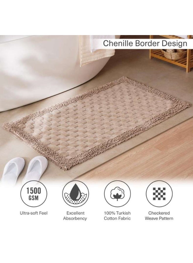 Pan Home Checkered Frame Bathmat 60x90 cm for Bathroom - Image 4