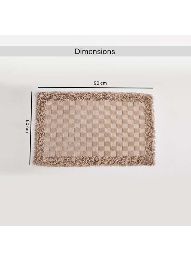 Pan Home Checkered Frame Bathmat 60x90 cm for Bathroom - Image 5