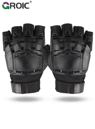 Cycling Gloves for Men, Motorcycle Gloves Half-Finger Tactical Gloves with Finger Impact Protective & Palm Padded & Hard Shield for Motorcycle Cycling Training Shooting Hunting Hiking Camping Climbing - pzsku/ZD6DCC7ECD0F71078C058Z/45/_/1713497270/4436844f-b49f-4332-b740-43f0169f6368