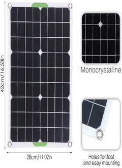 18W 12V Portable Solar Panel - High Efficiency Solar Charger with 5V USB 12V DC Output - Portable High Efficiency Solar Panel Charger for Home, Vehicle - pzsku/ZD6DCE07FF79EE910B58CZ/45/_/1735973645/0c88085a-6271-4e15-8352-40fc8cd0f283