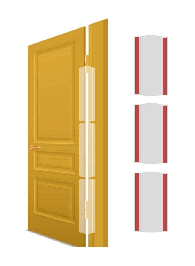 KidDough Baby Proofing Finger Pinch Door Guard For Kids ; Slamming Door Protection For Child Safety ; (Pack Of 3) Door Crack Protector ; Door Hinge Guard For Kids Child Babies. (Transparent) - Image 2