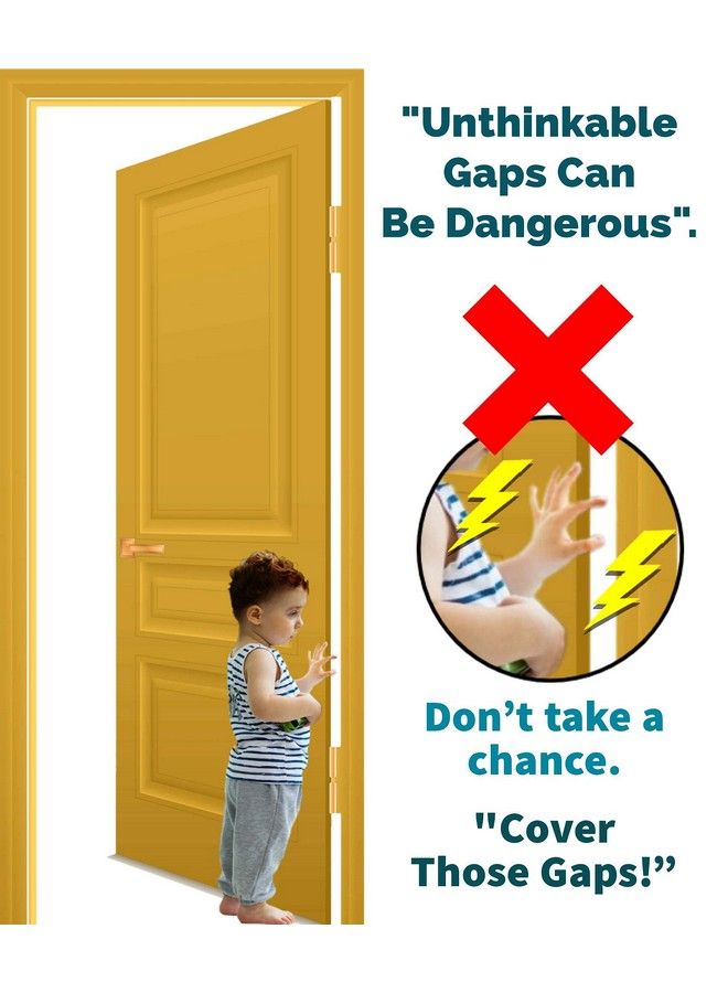 KidDough Baby Proofing Finger Pinch Door Guard For Kids ; Slamming Door Protection For Child Safety ; (Pack Of 3) Door Crack Protector ; Door Hinge Guard For Kids Child Babies. (Transparent) - Image 3