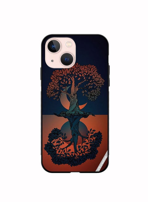 Protective Case Cover For Apple iPhone 13 Tree Design Multicolour