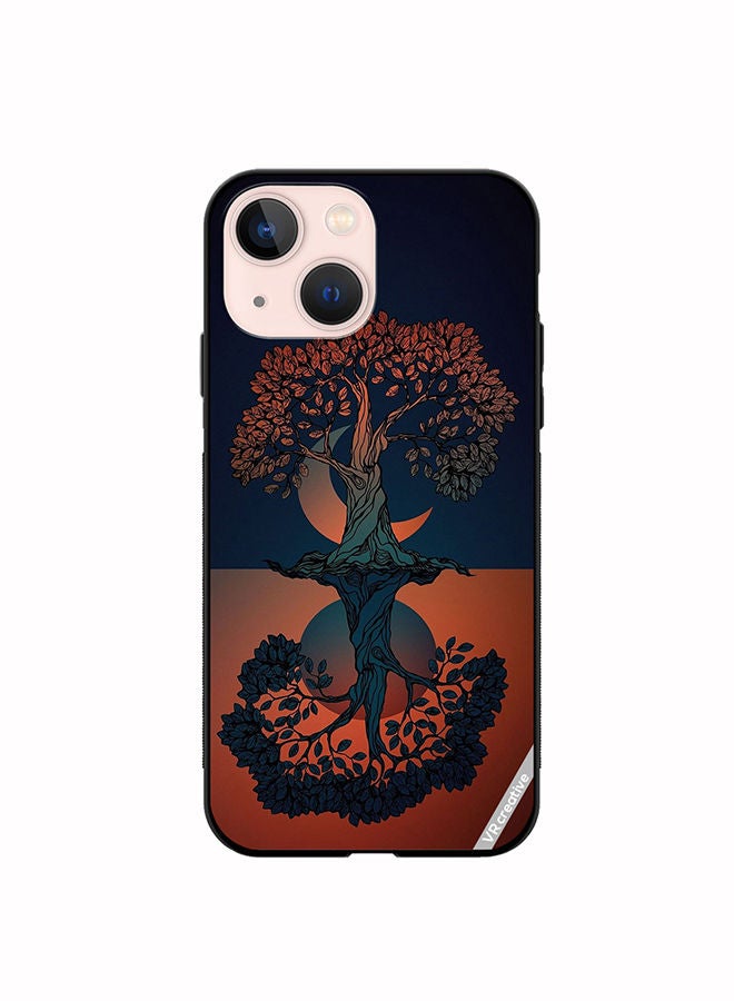 Protective Case Cover For Apple iPhone 13 Tree Design Multicolour