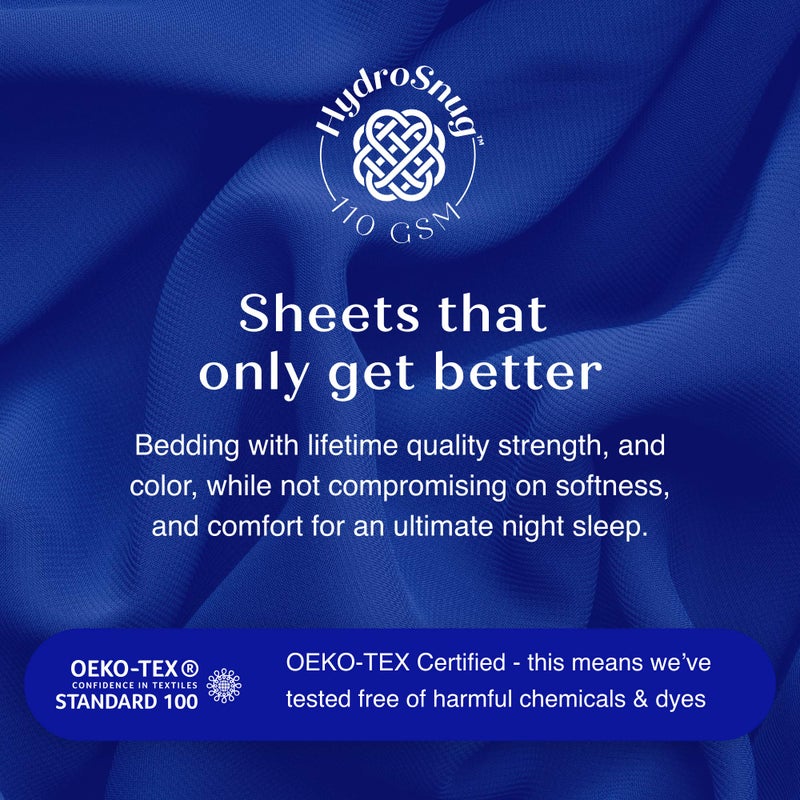 Empyrean Bedding Empyrean Queen Fitted Sheet  Ultra Soft Microfiber 110 GSM Deep Pocket Fitted Sheet Only  Moisture Wicking Fits 14 to 16 Inches  Shrinkage & Fade Resistant  Corner Straps  Light Baby Blue  - Image 4