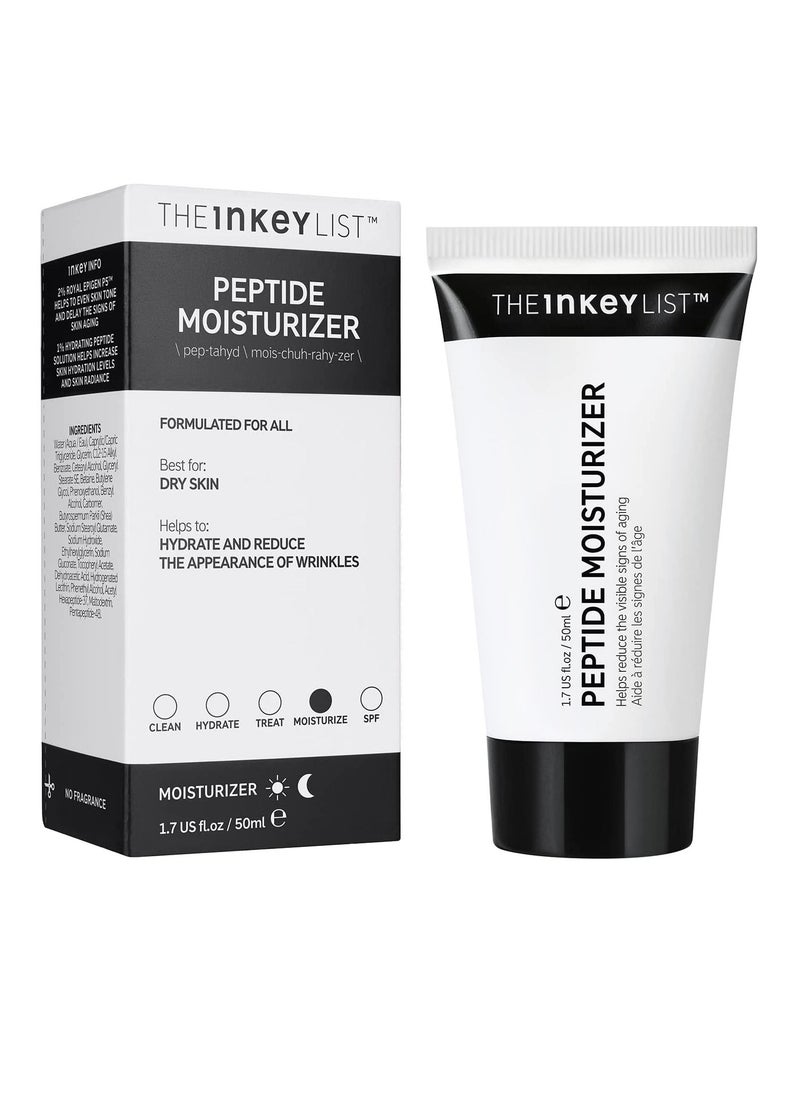 The INKEY List Peptide Face Moisturiser Cream Helps to Reduce Wrinkles Hydrate Skin and Support Natural Collagen