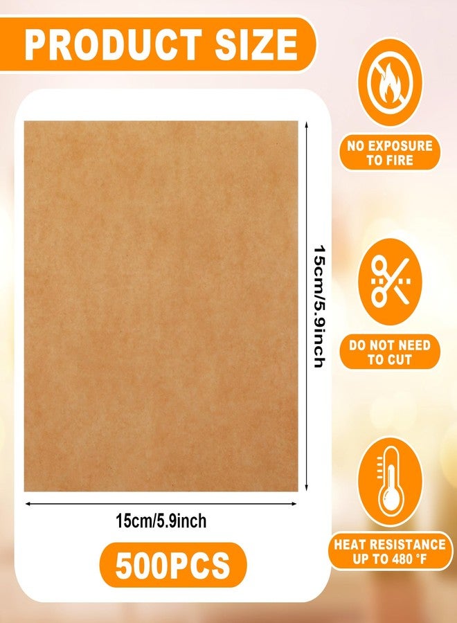 ForraFun 500pcs 6x6in Squares Patty Paper, Parchment Paper Squares Sheets, Unbleached Parchment Wax Sheets, Heavy Duty & Non-stick for Separating, Cookies, Storing Foods Wrapping Candies - Image 2