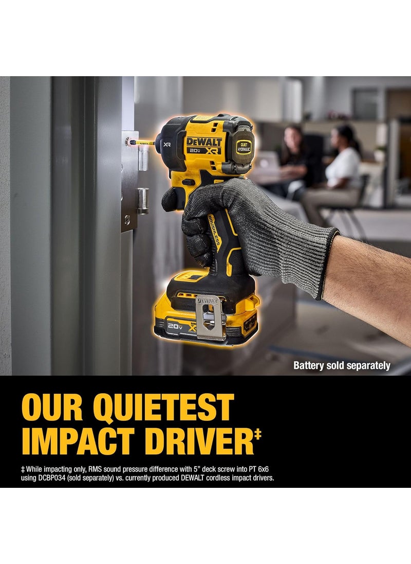 DEWALT DEWALT 20V MAX XR 14 Inch Cordless Quiet Hydraulic Impact Driver Bare Tool Only DCF870B  - Image 4