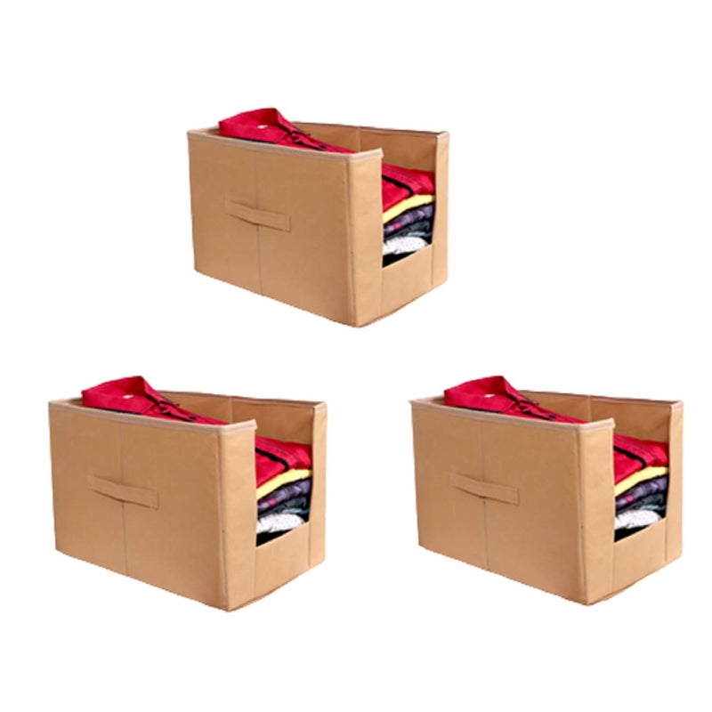 ABBASI Non Woven Shirt Stacker Wardrobe Organizer Set Pack of 3 - Image 1