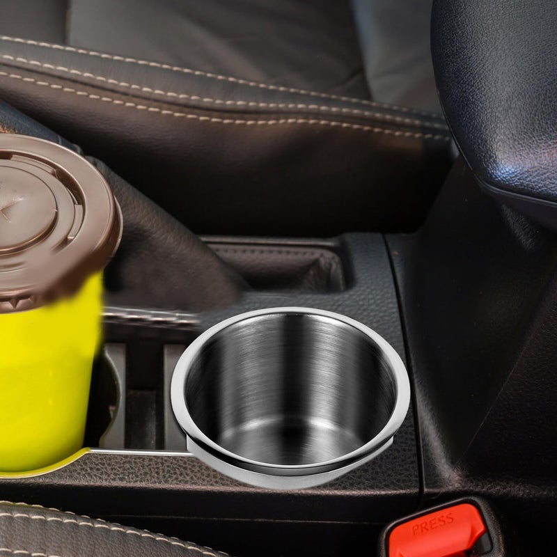 5Pcs Stainless Steel Cup Holder Insert Set 9x5.5cm for Car Boat Motorhome with Drain - Image 4