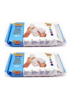 JOVI 2-Piece Air Dry Modelling Clay 500gm White  - Image 1