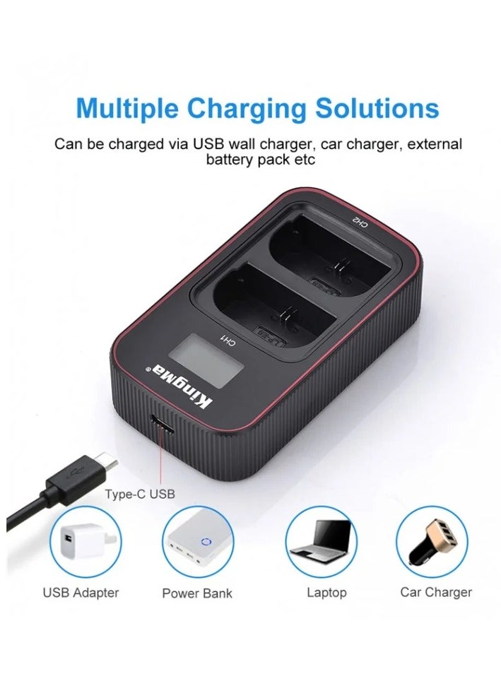 KingMa ​LP-E6NH LP-E6N LP-E6 Battery LCD USB Dual Charger with 2 Batteries for Canon EOS R5 R6 R 6D 7D 5D3 5D2 5D Mark IV 5DS R 90D 80D 70D 60D - pzsku/ZD6DD0DBA472CAFB484AAZ/45/_/1723121712/019a555a-2fbb-49b9-843f-3207fe8a1575