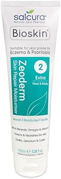 Salcura Natural Skin Therapy Bioskin Zeoderm Intensive Moisturiser For Sensitive Skin A Skin Repair Moisturiser Cream For Itchy Skin Natural Moisturiser with Jojoba Oil 150ml - Image 1