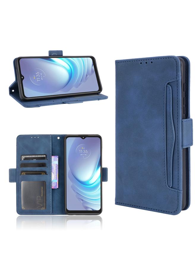 اس-توب جراب لهاتف Motorola Moto G50 مصنوع من الجلد بتصميم جلد العجل مع حامل وفتحات للبطاقات وإطار للصور - Image 1