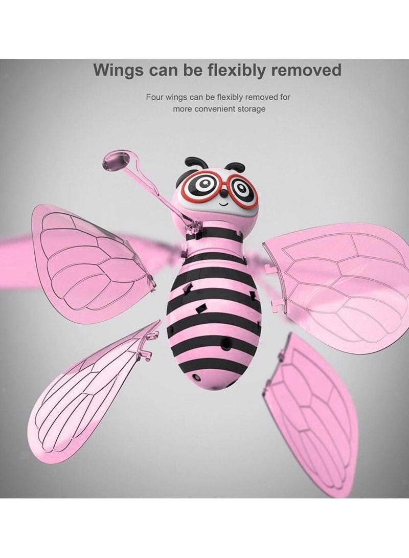 Drone Hand Controlled Helicopter Flying Toys PINK