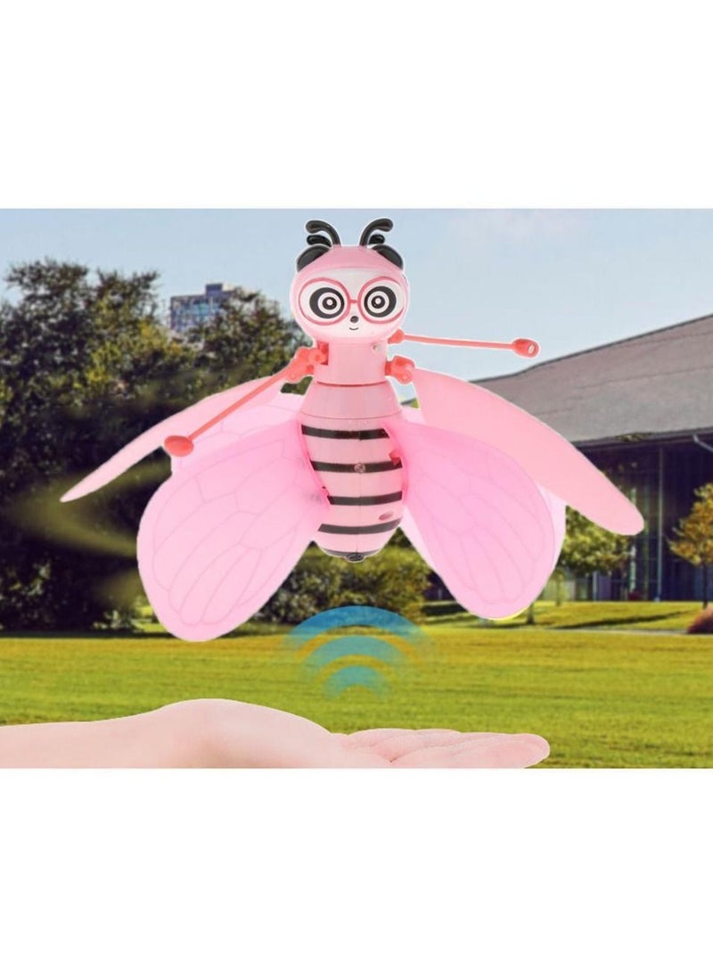 Drone Hand Controlled Helicopter Flying Toys PINK