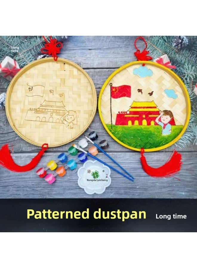 Loquat Props Art Guangxi Dustpan Material Bag Painting Material DIY Drying March 3 Dustpan Production Activities-Colour:【mid-autumn Festival】 26 Dustpan Line Drawings + 1 Set Of Painting Materials - Image 4