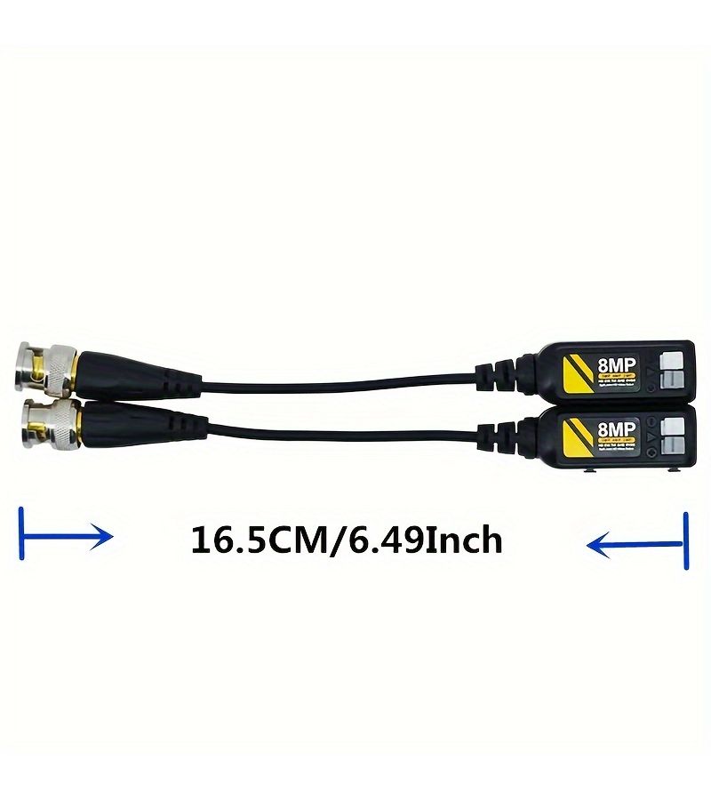 3 Pairs HD BNC Video Balun Transceiver for AHD Cameras Passive Twisted Pair - Image 2