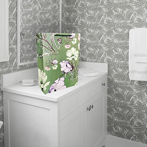 Arrow Paper Products Arrow Paper Bags Popudi Flower Return Green Gift Bags For Gifting, Weddings, Birthday,Holiday Presents(Pack Of 10, 28X20X7.5 Cm) - Image 2