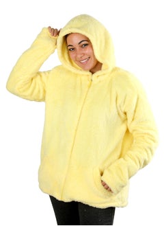 snooze Snooze Home Wear Jacket With Hodi, Yellow  - Image 1