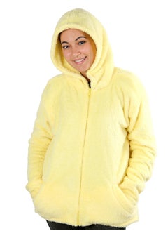 snooze Snooze Home Wear Jacket With Hodi, Yellow  - Image 2