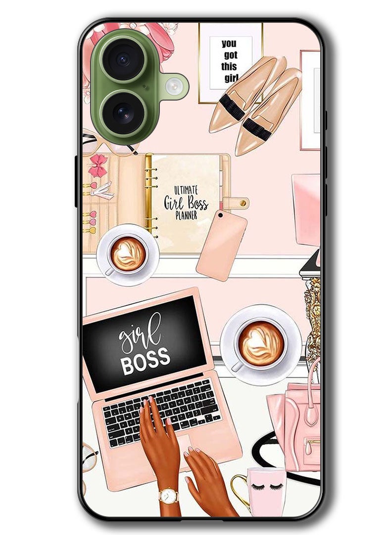 Theodor Case Compatible with Apple iPhone 17 6.3 Inch Protection Shockproof Bumper Cover Girl Boss Item - Image 1