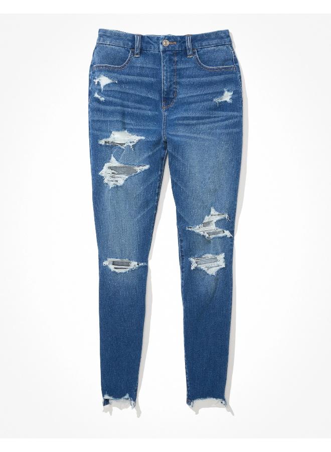 American Eagle AE Dream Ripped Curvy High-Waisted Jegging Crop - Image 3