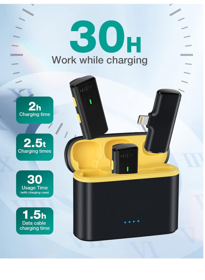 Excefore K10 Wireless Lavalier Microphone for iPhone iPad, iPhone Microphone Noise Canceling, Lapel Microphone with 2 Mini Microphones, Lav Mic for YouTube, Facebook and TikTok - Image 5