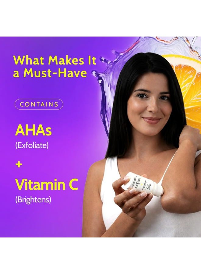 Chemist at Play سيروم رول أون لتفتيح وتبييض الرقبة والركبة والكوع مع 6% فيتامين C + حمض الهيالورونيك + AHA + نياسيناميد + سيراميدات | يزيل التصبغات ويرطب البشرة الجافة | 40 مل - Image 3
