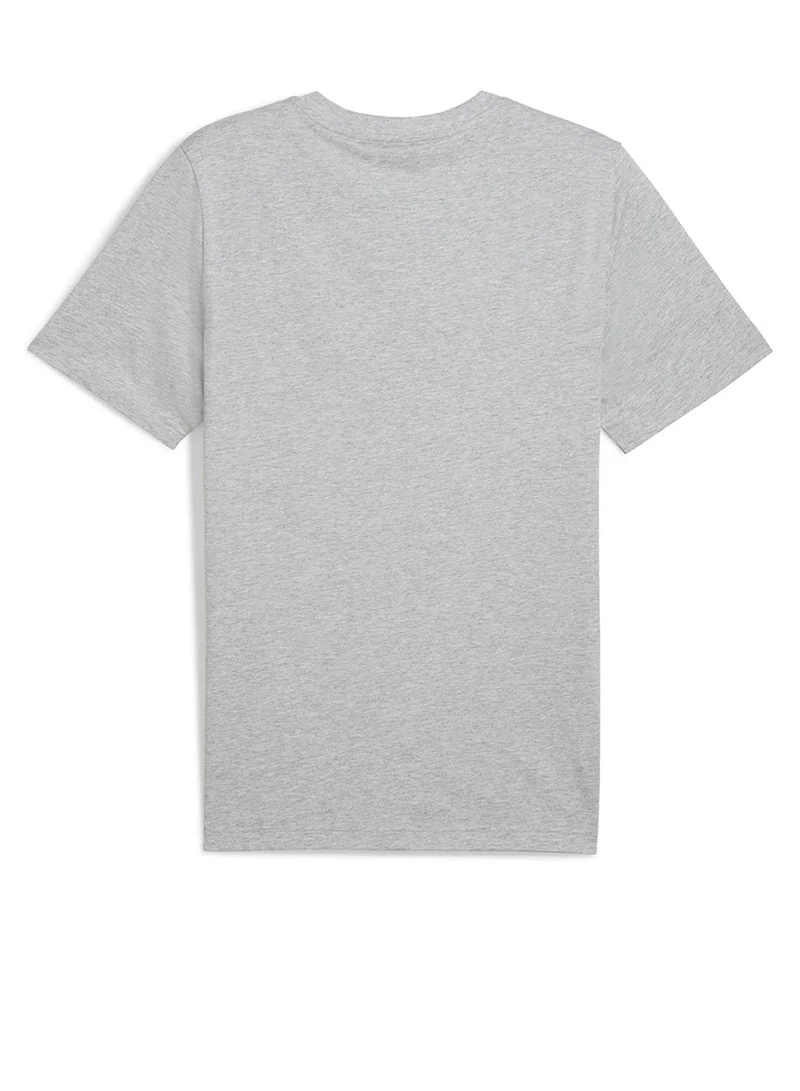 PUMA light gray heather Essential Color Logo T-Shirt for Men | Best Price UAE