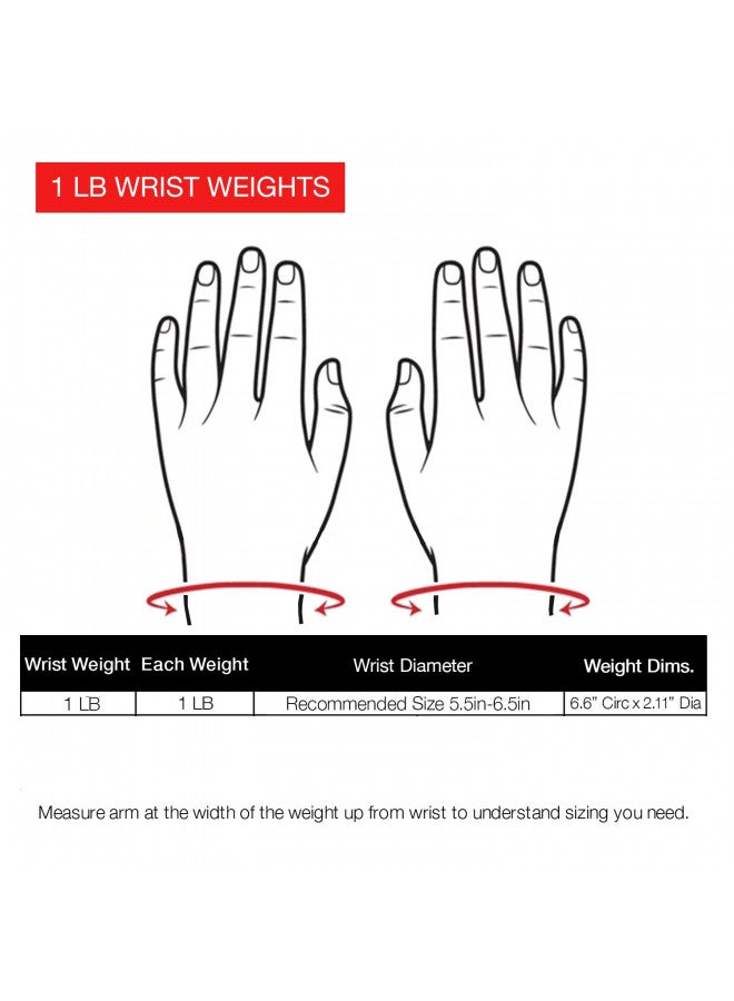 JFIT أوزان المعصم JFIT، مجموعة غير قابلة للتعديل من 2، 1 رطل لكل منها، صغيرة - Image 5