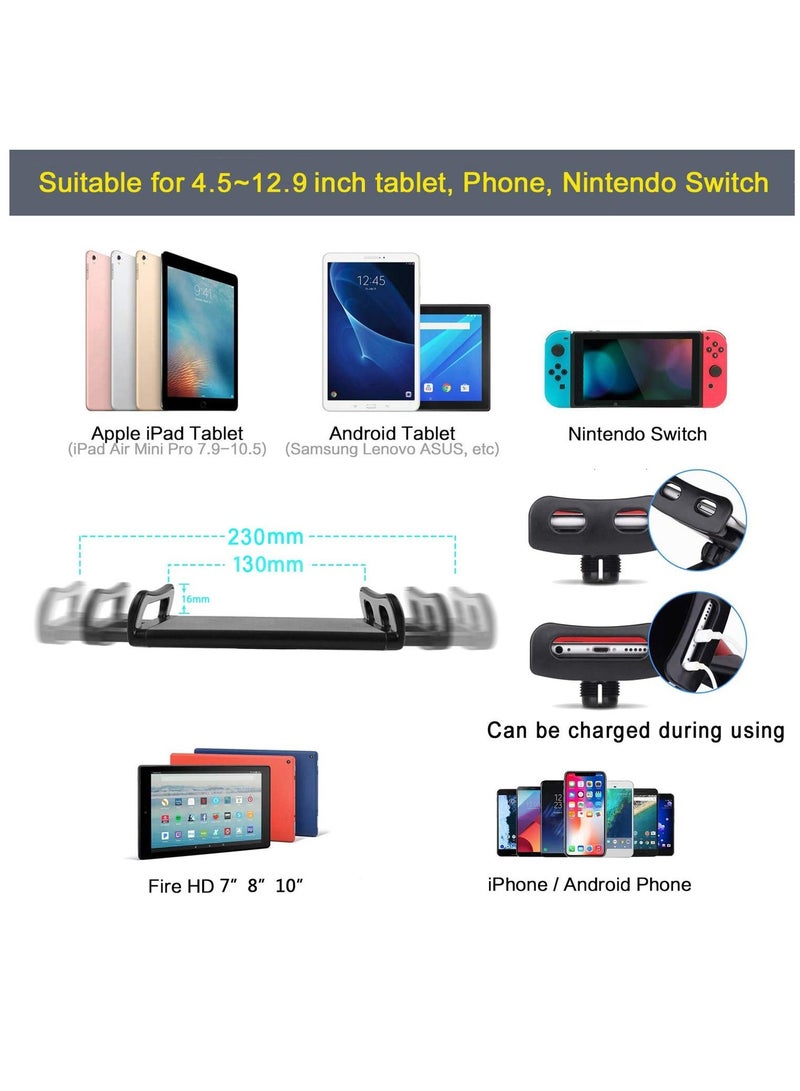 Tablet Stand Adjustable,Foldable Tablet Stand for Bed,Aluminum Universal Flexible Tablet Holder with 360 Degree Rotation for iPad/iPhoneX/iPad Pro/N-Switch,or Other 4.5~12.9 Inches Devices (Black) - Image 5