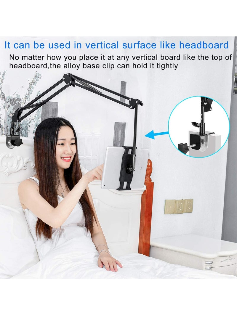 Tablet Stand Adjustable,Foldable Tablet Stand for Bed,Aluminum Universal Flexible Tablet Holder with 360 Degree Rotation for iPad/iPhoneX/iPad Pro/N-Switch,or Other 4.5~12.9 Inches Devices (Black) - Image 3