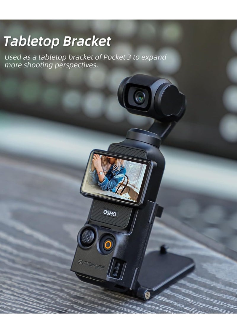 Sunnylife - Multifuctional Magnetic Bracket Mount Compatible with DJI OSMO Pocket 3 Expansion Adapter Magnet Steering Holder Bracket,DJI OSMO Pocket 3 Accessories - Image 1