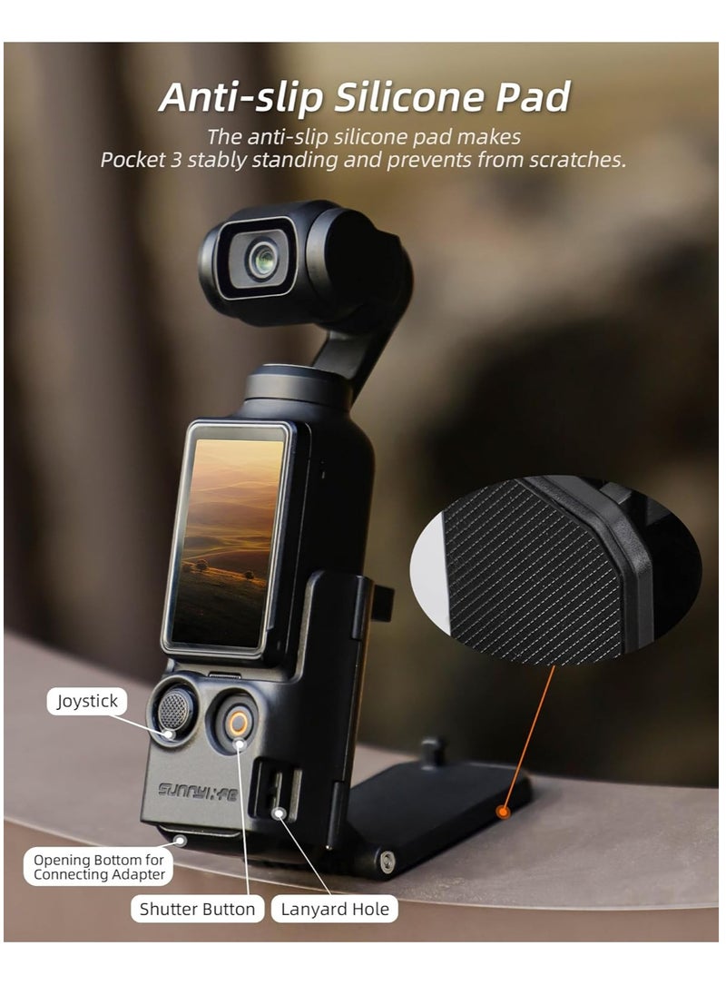 Sunnylife - Multifuctional Magnetic Bracket Mount Compatible with DJI OSMO Pocket 3 Expansion Adapter Magnet Steering Holder Bracket,DJI OSMO Pocket 3 Accessories - Image 1
