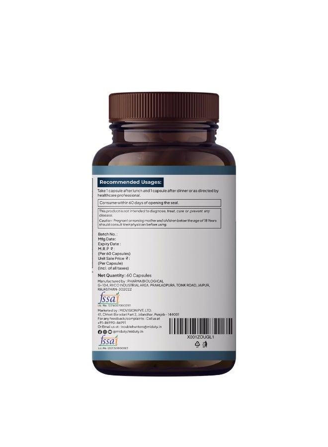 Miduty Triple Thyroid Care Supplement - 60 Capsules - Image 3