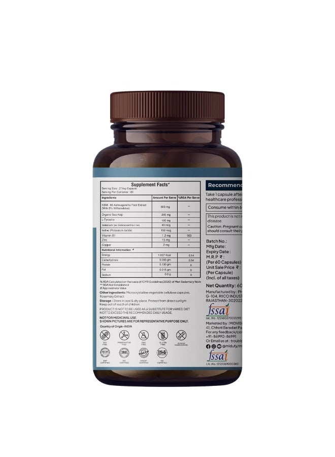 Miduty Triple Thyroid Care Supplement - 60 Capsules - Image 2