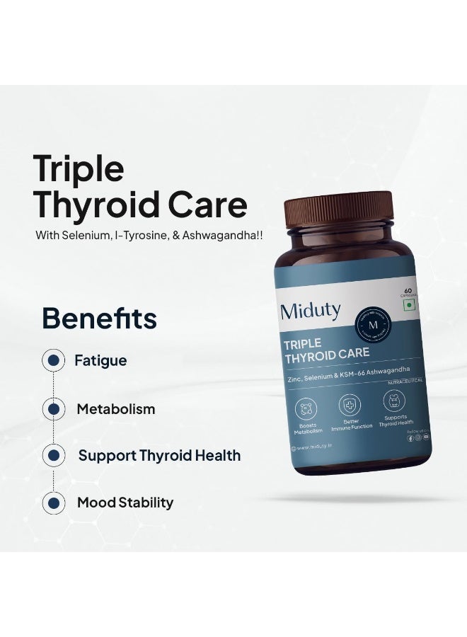 Miduty Triple Thyroid Care Supplement - 60 Capsules - Image 5