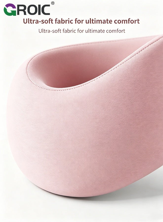 GROIC Ergonomic Neck Support Brace – Neck Brace Posture Corrector for Forward Head & Neck Pain Relief, Breathable Cotton Neck Stretcher for Office, Travel & Daily Use (Pink) - Image 5