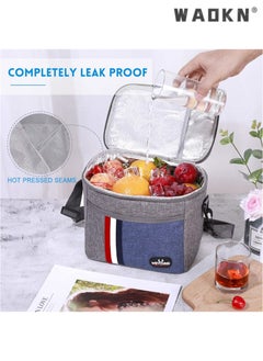 WAOKN Large Capacity Multifunctional Lunch Bag Insulated Lunch Box Large Portable Refrigerated Handbag Men And Women Adult Office One-shoulder Handbag Leakproof And Waterproof  - Image 5