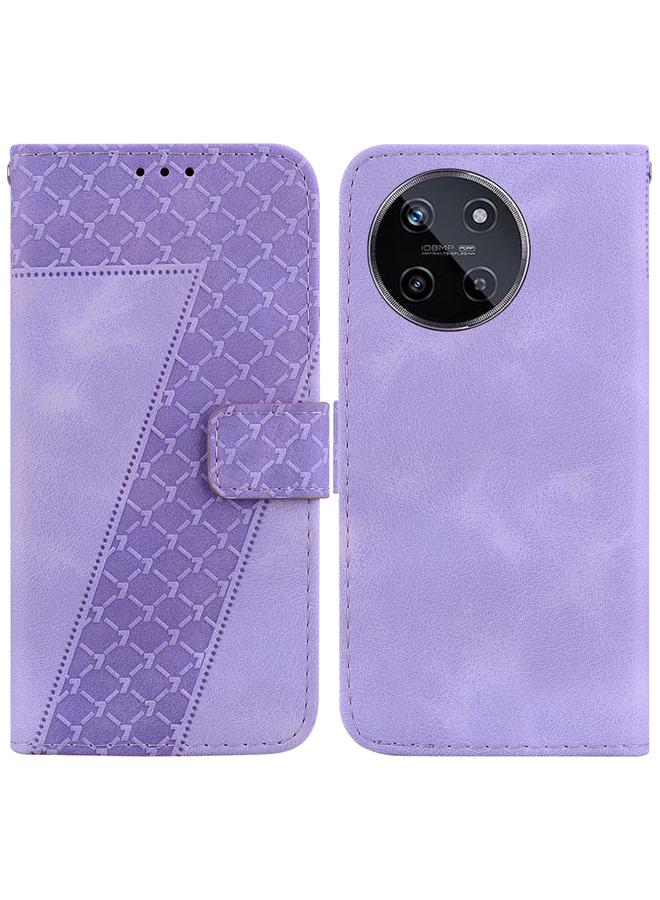 S-TOP Case For Realme 11 4G Global Seven-shaped Embossed Leather Phone Case - Image 1