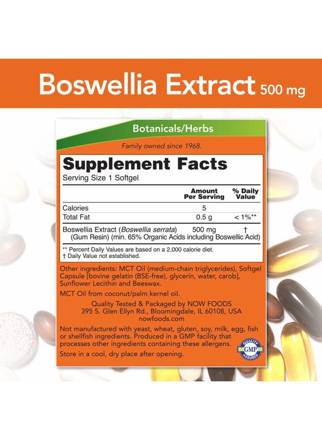 Now Foods Boswellia Extract 500 mg Softgels, 90 Count x 2 - Image 2